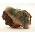 Malachite on Quartz on Matrix, Tenke Fungurume, DR Congo