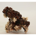 Baryte on Andradite Garnets on Host Matrix, N`Chwaning II, Northern Cape, South Africa