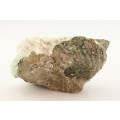 Calcite on Prehnite Cluster, Gobobosebberge Mnt, Namibia