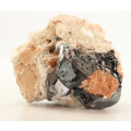 Baryte, Calcite on Hematite, N`Chwaning II, Northern Cape, South Africa