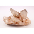 Back Hematite in Quartz Cluster, Orange River Area, Northern Cape, South Africa