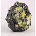 Hematite on Ettringite, N`Chwaning II, Northern Cape, South Africa