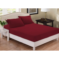 **BARGAIN** Queen Size Microfibre Fitted Sheet - Red