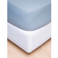 **BARGAIN** Queen Size Microfibre Fitted Sheet - Light Blue