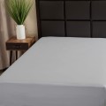 Queen Size Microfibre Fitted Sheet - Light Grey