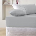 Queen Size Microfibre Fitted Sheet - Light Grey