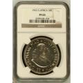 REPUBLIC OF SOUTH AFRICA 1963 FIFTY CENT GRADED PF65 BY NGC