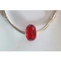 Pandora, Red glass Murano bead charm