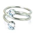 Twist diamante ring - size 8 - see ring chart