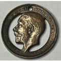 King George V copper farthing trench art circa 1911