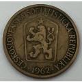 Czechoslovakia Coins 1 koruna 1962, 50 haléřů 1973, 20 haléřů 1982, 10 haléřů 1982