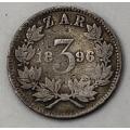 3 Penny Zuid Afrikaansche Republiek 1896