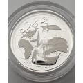 2009 SOUTH AFRICA SILVER PROOF 2 1/2 CENTS Maritime history SHIP Vasco de Gama TICKEY
