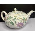 Vintage Wedgwood Bone China England Teapot Floral Gold Trim