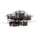 Berlingerhaus 10 piece cookware set, Stainless Steel Metallic Carbon, Passion Collection
