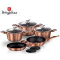 Berlinger Haus 10-Piece Matellic Line Marble Coated Turbo Induction Cookware Set ¿¿ Copper