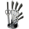Berlinger Haus 8 pcs knife set with stand, carbon metallic Stainless Steel