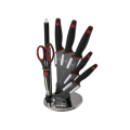 Berlinger Haus 8 pcs knife set with acrylic stand, Black Stone Touch Line