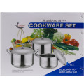 6 PIECE  HIGH QUALITY STAINELESS STEEL BIG POT COOKWARE SETS