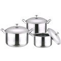 6 PIECE  HIGH QUALITY STAINELESS STEEL BIG POT COOKWARE SETS