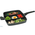 Royalty Line 32cm Marble Coating 4-in-1 Grill & Fry Pan - Black