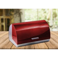 Totally Home Stainless Steel Bread Bins With Colored Lids - Red - 2 Loaves