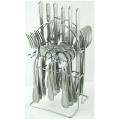Totally Home 24 Piece Stainless Steel Cutlery Set & Rack