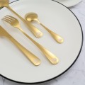 24 Piece Cutlery Set & Storage Case - Polished Gold Finish