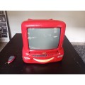 Disney Pixar cars lightning Mcqueen 13-inch CRT TV and DVD - Including Remote