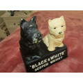 Black & White Scotch Whisky Dog Figure, England. Reduced