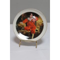 A picture and matching Fine China plate of a boy from the Victorian Era - stand not included
