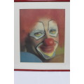 Framed picture of a clown