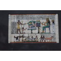 Framed Egyptian artwork on papyrus