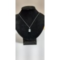 Ladies fashion necklace with zirconia pendant