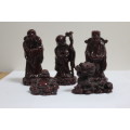 5 x piece resin Asian figurine set