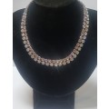 Swarovski fashion jewellery 2 tone crystal necklace