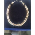 Swarovski fashion jewellery 2 tone crystal necklace