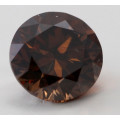0.95 carat Round Brilliant Diamond Fancy Dark Brown I1 - c/w GIA certificate