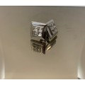 Stainless Steel Cufflinks with cubics