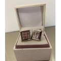 Stainless Steel Cufflinks with cubics