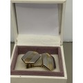 Stainless Steel men`s cufflinks with gold coluring