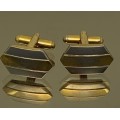 Stainless Steel men`s cufflinks with gold coluring