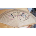 Collectible Asian hand-painted fan which comes in a Bamboo case - sight damage or the 1 connection