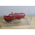 Collectable Nike Mercuirial autographed by Spain soccer boot size 3 mounted in a perspex box