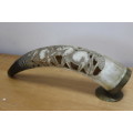 Collectible decorative carved design Cow horn