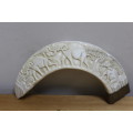 Collectible decorative Wild Boar engraved tusk - base has broken off