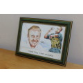 Framed Alan Donald drawn picture