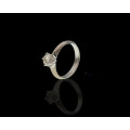 3.8 grams 18 carat, White Gold Diamond 103ct S-T I2 Solitaire Ring with cert