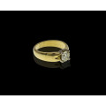 18ct (7.9grams) Yellow Gold 1.08ct Round Brilliant Diamond S to T Range VVS1 Ring with GIA Cert