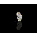 7.8gr, 18kt, White Gold 0.85ct Round Brilliant Diamond J I1 with smalls Ring